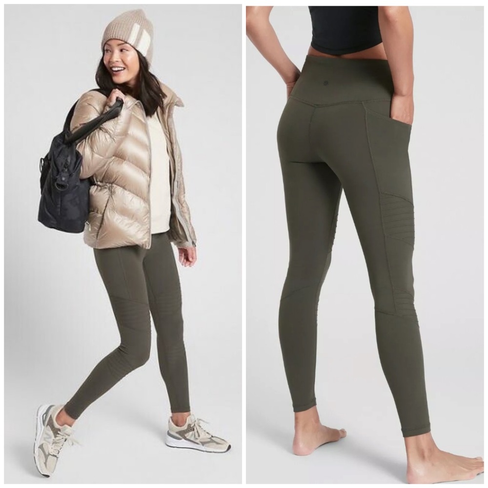Athleta high rise Inclination moto Leggings XS